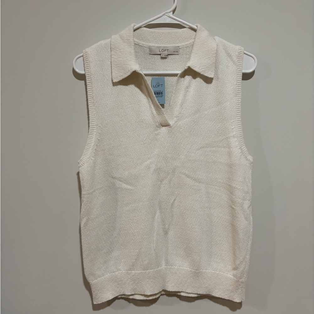 LOFT Ivory Knit Top